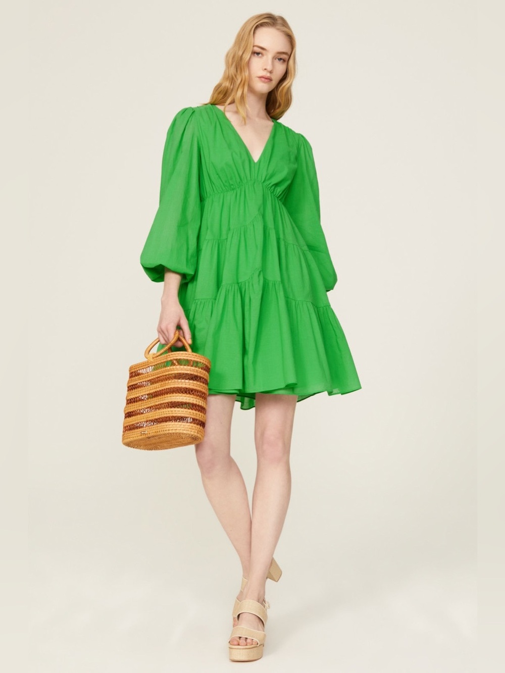 Trina Turk Make Merry Dress Mini Green Size Small 6211